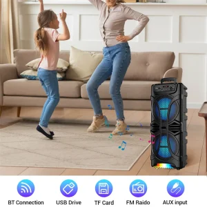6000W Portable Party Bluetooth Speaker Sound System Rechargeable - Thumbnail Image 2