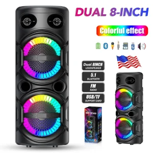 3000W Portable Bluetooth Sub Woofer Heavy Bass Sound System - Thumbnail Image 7