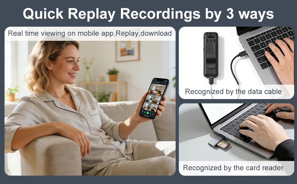 A4 Clip-on Mini Body Camera 4K HD Wearable Video Recorder - Image 7