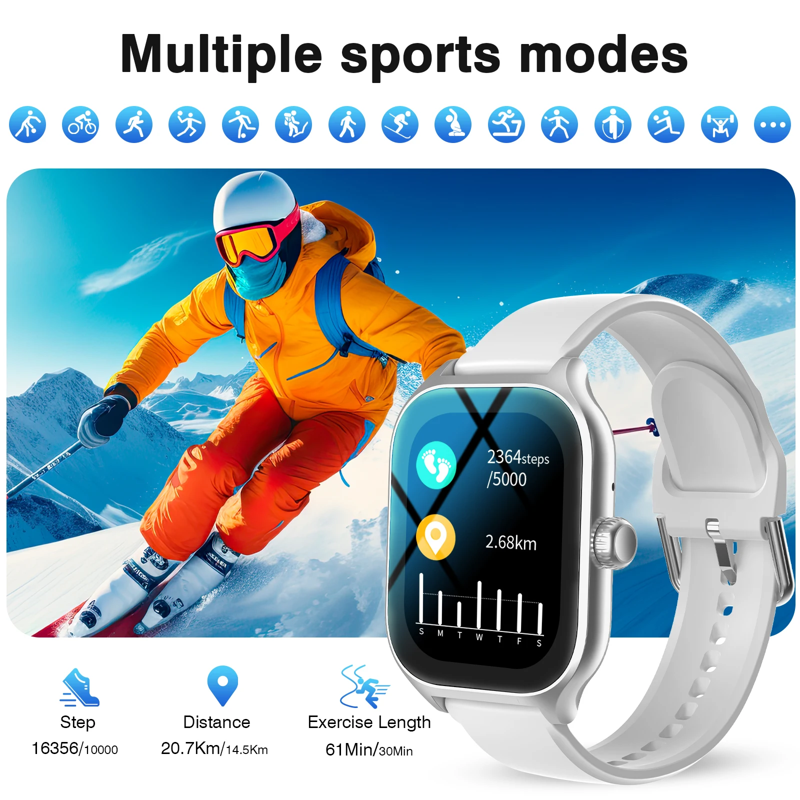 New Full-Touch High-Definition Men's and Women's Sports Smartwatch - Image 4