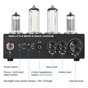 Nobsound T9 Mini 6E2 MM/MC Phono Stage Turntable Preamp HiFi Stereo Audio - Thumbnail Image 2