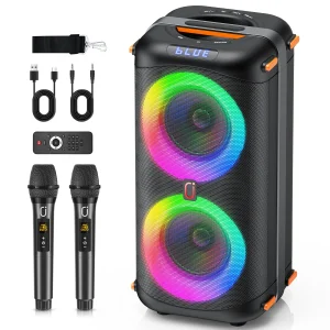 Wireless Bluetooth Speaker with 2 Microphone