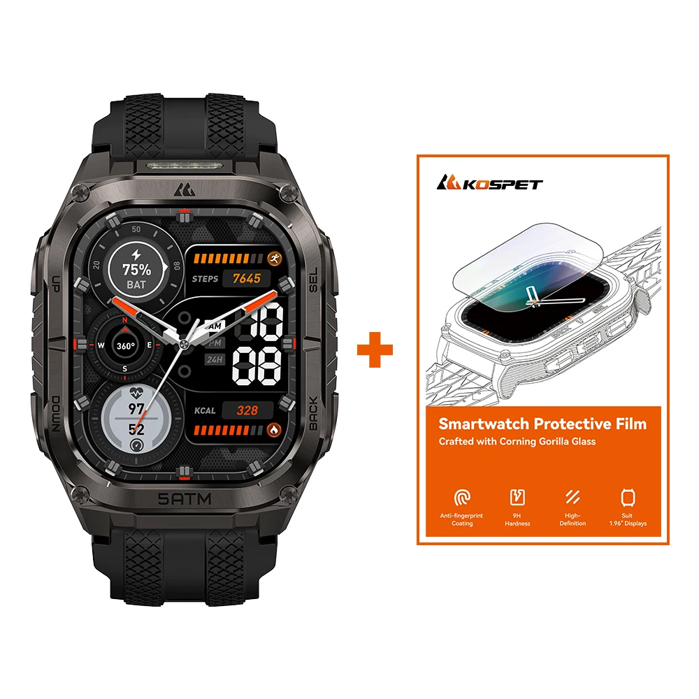 KOSPET TANK M4C Advanced GPS Smartwatch for Men MIL-STD-810H Tough 5ATM Waterproof - Image 8
