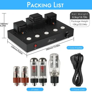 HiFi EL34 Valve Tube Power Amplifier Single-ended  Audio Amp - Thumbnail Image 6