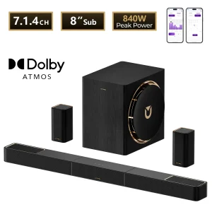 ULTIMEA 7.1.4ch Soundsystem Soundbar, Dolby Atmos & APP Control - Thumbnail Image 9