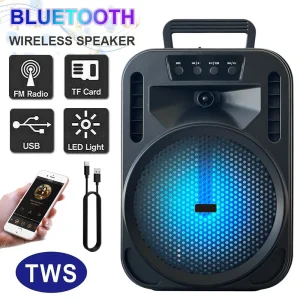 6.5' Portable Bluetooth Subwoofer Heavy Bass Rechargeable Speaker - Thumbnail Image 7