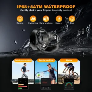 Wearable Smart Ring, Durable Stainless Steel, Lightweight Wireless Bluetooth - Thumbnail Image 5