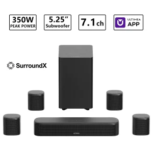 ULTIMEA 350W 7.1ch Virtual Surround Soundbar, Home Theater TV