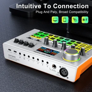 TENLAMP Y300 BM800 Podcast Microphone Bundle with Audio Mixer Professional - Thumbnail Image 5