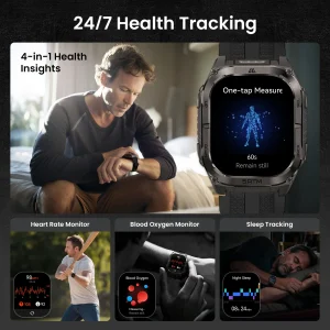 KOSPET TANK M4C Advanced GPS Smartwatch for Men MIL-STD-810H Tough 5ATM Waterproof - Thumbnail Image 4