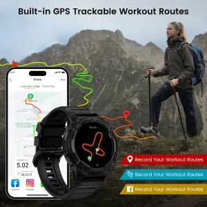 KOSPET TANK S2 GPS Smart Watch For Women Compass Altimeter Barometer Bluetooth - Thumbnail Image 2