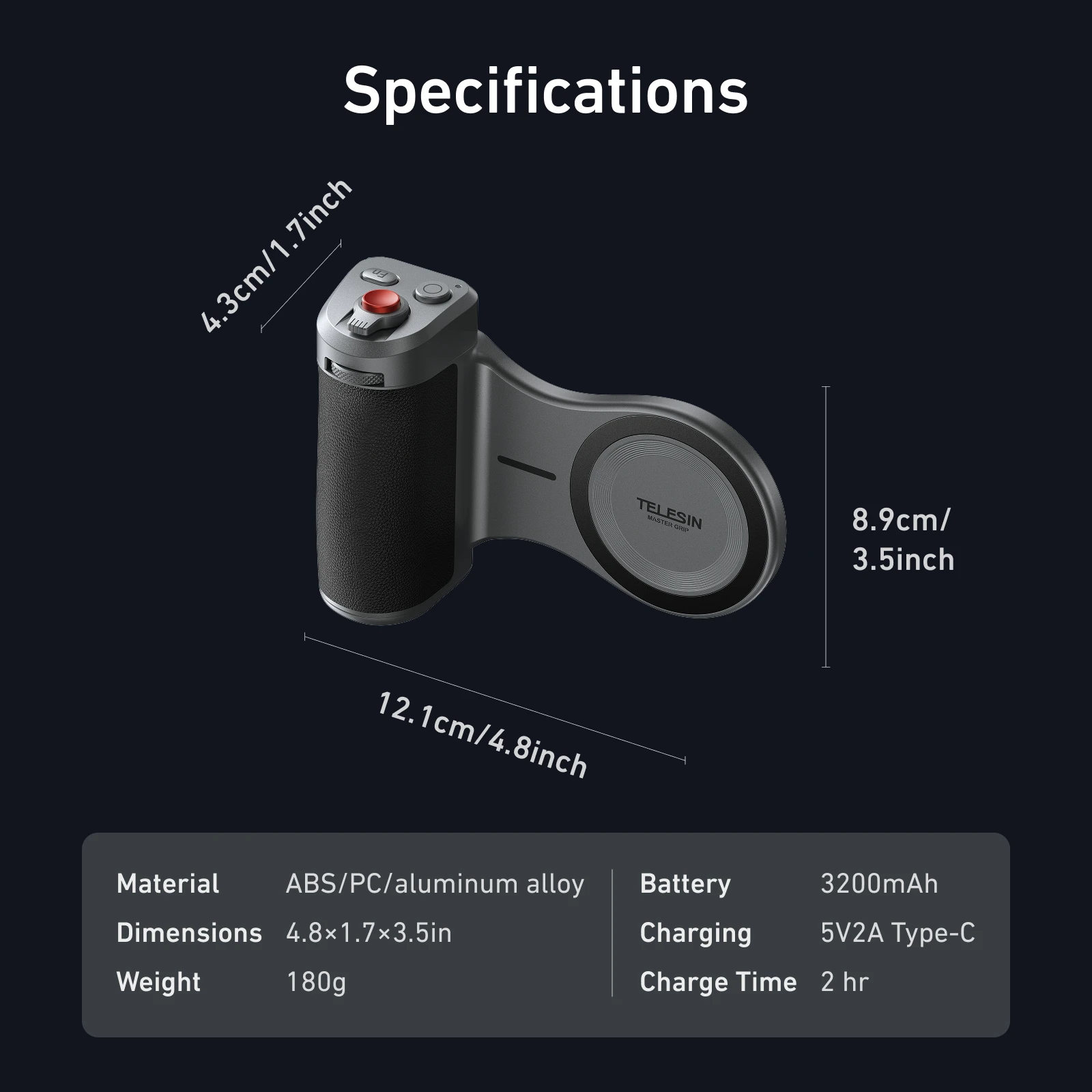 TELESIN Master Grip Kit for iPhone 17 Pro Promax Magnetic Phone Camera - Image 6