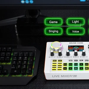 TENLAMP Y300 BM800 Podcast Microphone Bundle with Audio Mixer Professional - Thumbnail Image 10