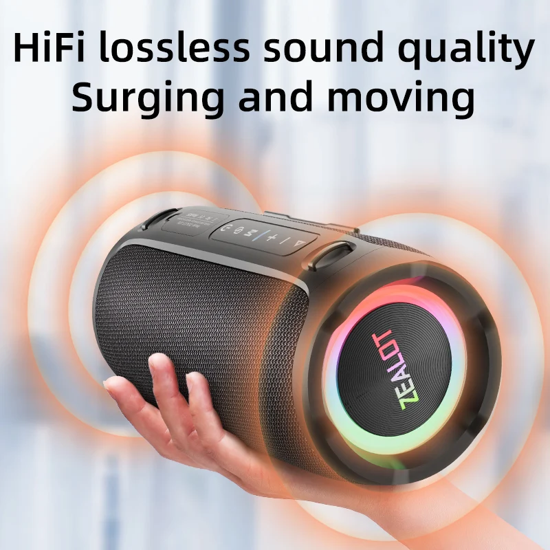 ZEALOT-S76 50W Portable Bluetooth Speaker Wireless Waterproof Outdoor - Image 4