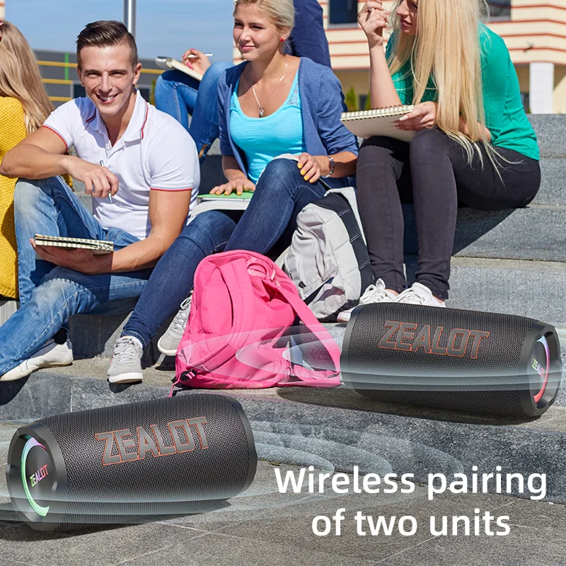 ZEALOT-S76 50W Portable Bluetooth Speaker Wireless Waterproof Outdoor - Image 6