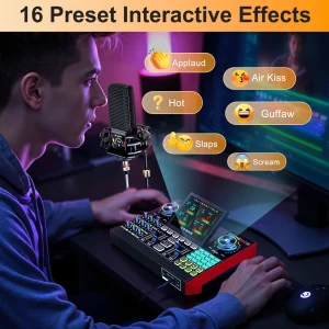 Tenlamp G10 Equipment Bundle 6 Channel with 3.5mm Microphone and Live Sound Card - Thumbnail Image 3
