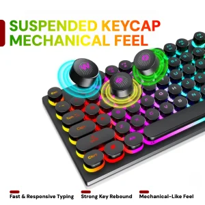 Gaming Keyboard Mouse Headset Combo Wired 3.5mm Headphones Set - Thumbnail Image 6