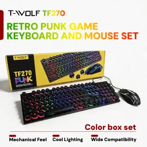 Gaming Keyboard Mouse Headset Combo Wired 3.5mm Headphones Set - Thumbnail Image 10