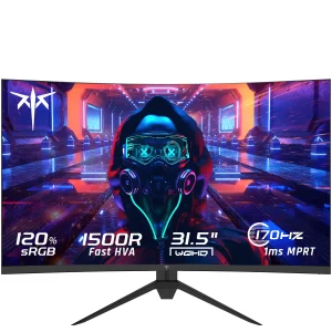 KTC 32 Inch Curved Monitor VA 1500R, 2K QHD 1440P@180Hz