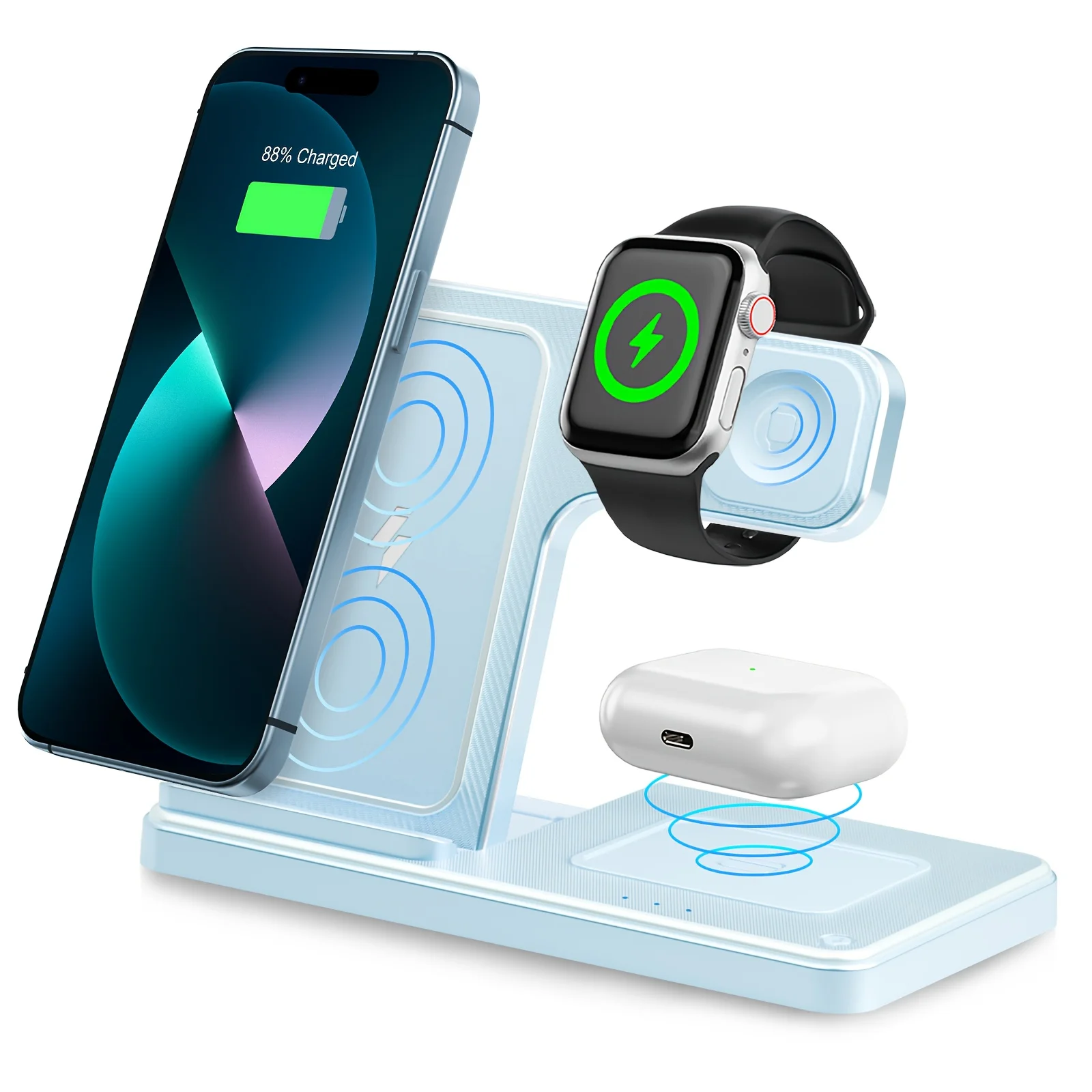 3 In 1 Wireless Charging Station Magnetic Fast Charging 18W - Image 9