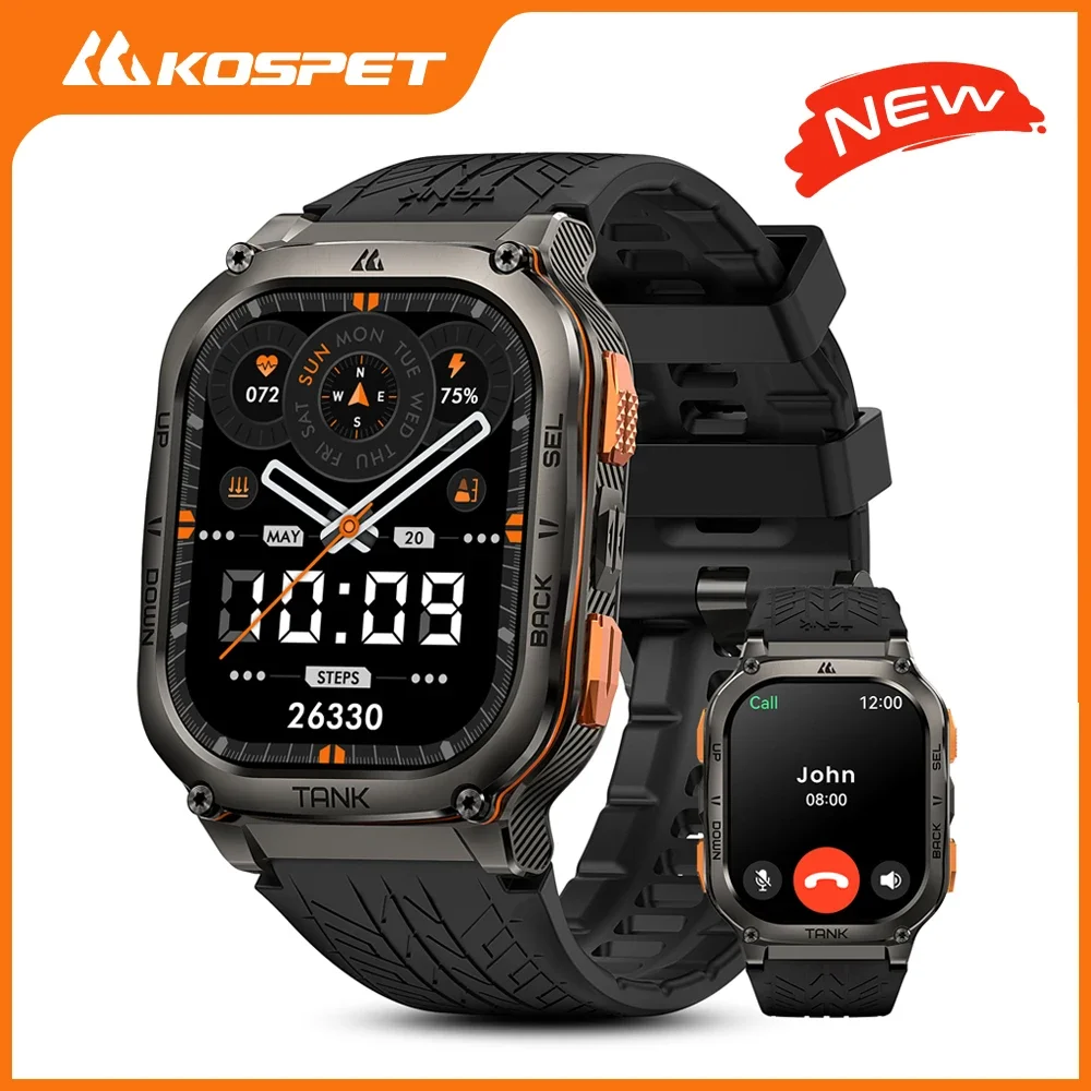 KOSPET TANK M3 Ultra GPS Smart Watch 5ATM IP69K Waterproof Bluetooth - Image 1