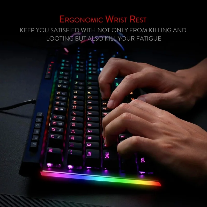 Redragon K580 VATA RGB 104 Keys LED USB Backlit Mechanical Gaming - Image 3