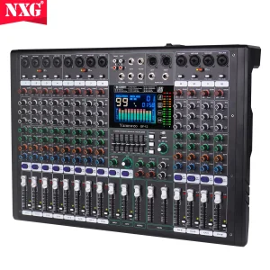 12-Channel Mixer Audio Mixer 48V 99DSP Reverb Effects Professional