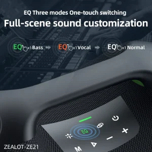 ZEALOT-ZE21 250W Big Power Wireless TWS Subwoofer Bluetooth Speaker - Thumbnail Image 4
