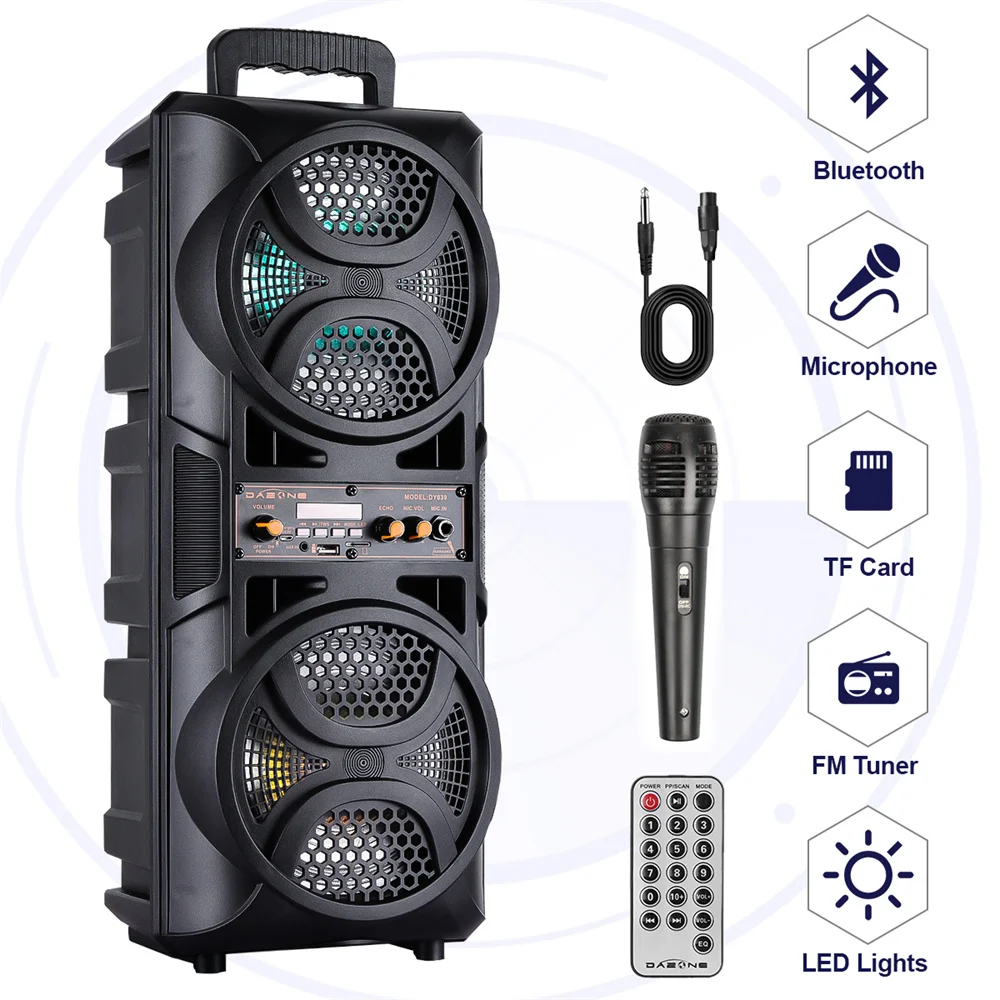 3000W Portable Bluetooth Sub Woofer Heavy Bass Sound System - Image 8