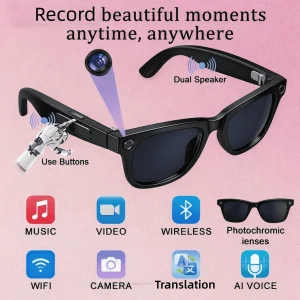 4K Camera Glasses with AI Smart Features And Object Recognition - Thumbnail Image 10