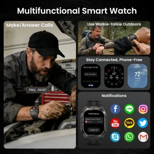 KOSPET TANK M4C Advanced GPS Smartwatch for Men MIL-STD-810H Tough 5ATM Waterproof - Thumbnail Image 6