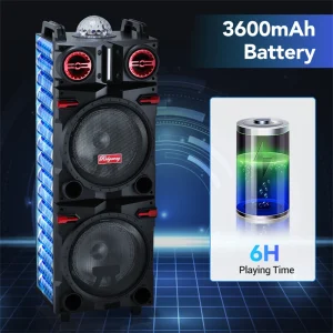 9000W Portable Bluetooth Speaker Heavy Bass Sound System - Thumbnail Image 5