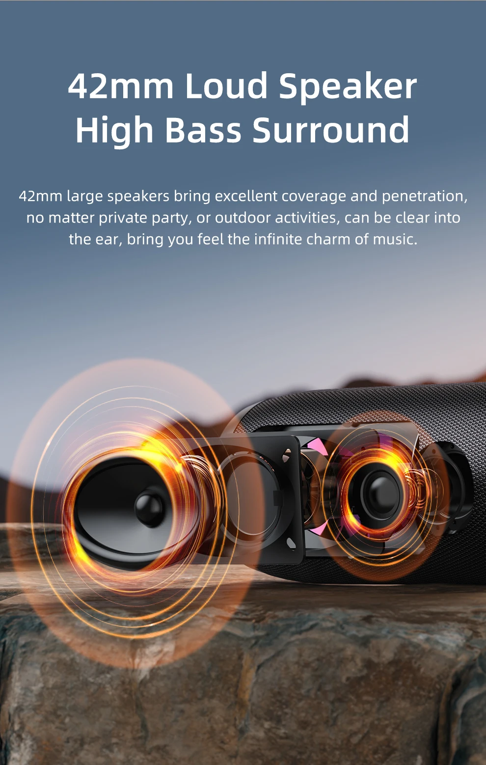 ZEALOT-S76 50W Portable Bluetooth Speaker Wireless Waterproof Outdoor - Image 9