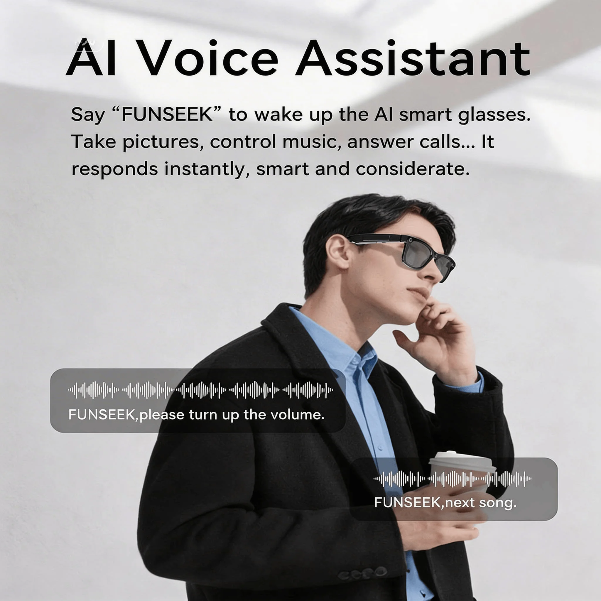 4K Camera Glasses with AI Smart Features And Object Recognition - Image 11