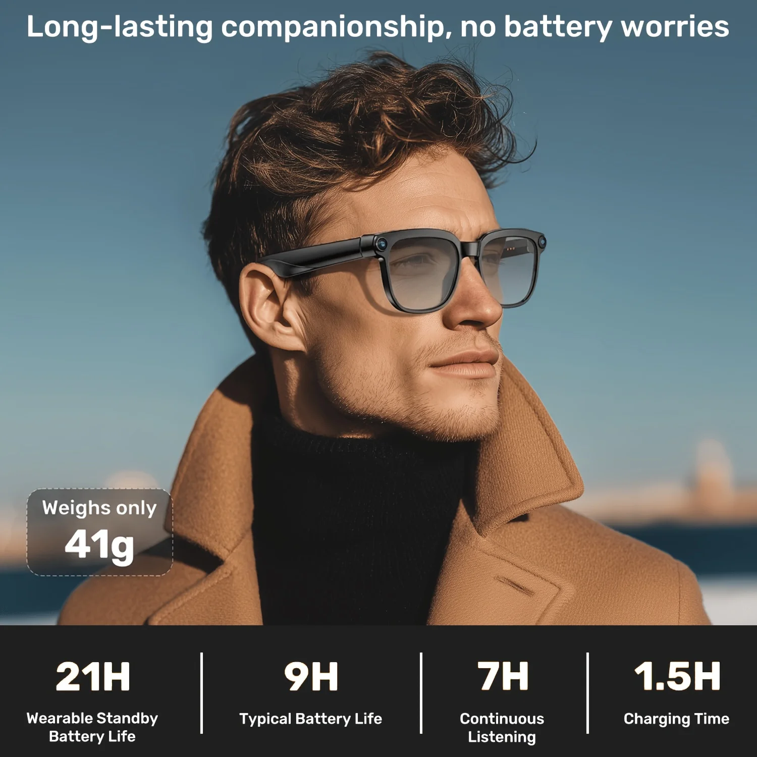 Smart camera glasses, 8-megapixel HD video recording glasses (with audio) - Image 5