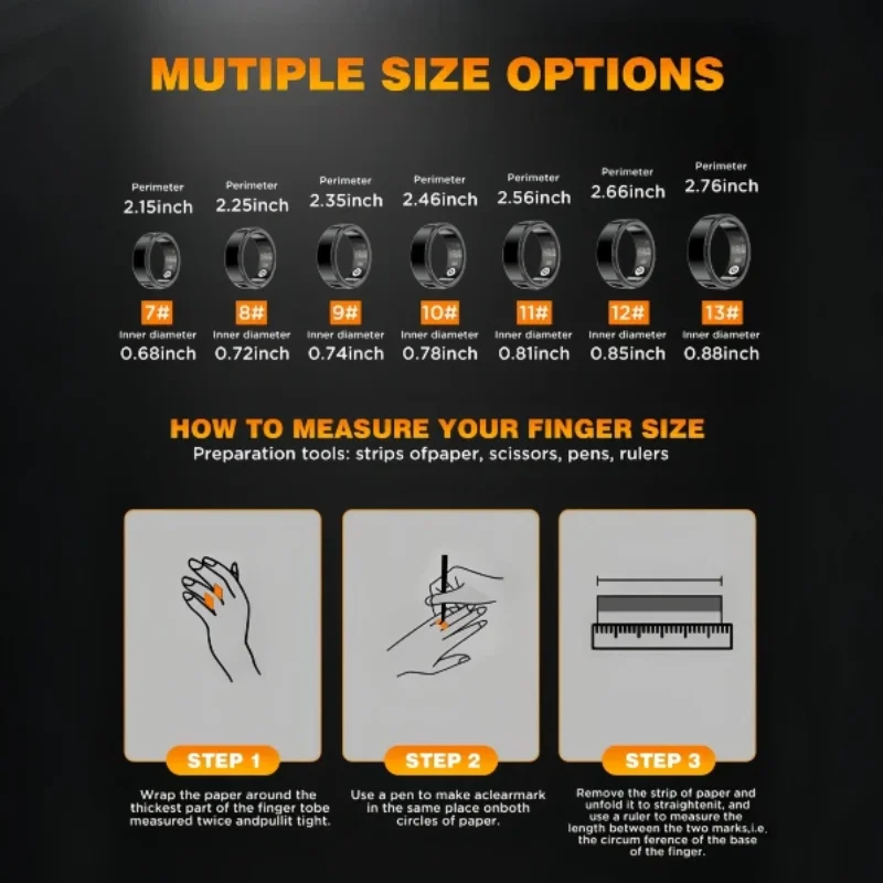 Wearable Smart Ring, Durable Stainless Steel, Lightweight Wireless Bluetooth - Image 2