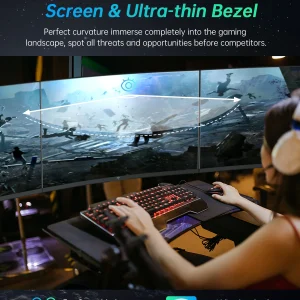 KTC 32 Inch Curved Monitor VA 1500R, 2K QHD 1440P@180Hz - Thumbnail Image 6