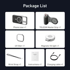 TELESIN Master Grip Kit for iPhone 17 Pro Promax Magnetic Phone Camera - Thumbnail Image 7