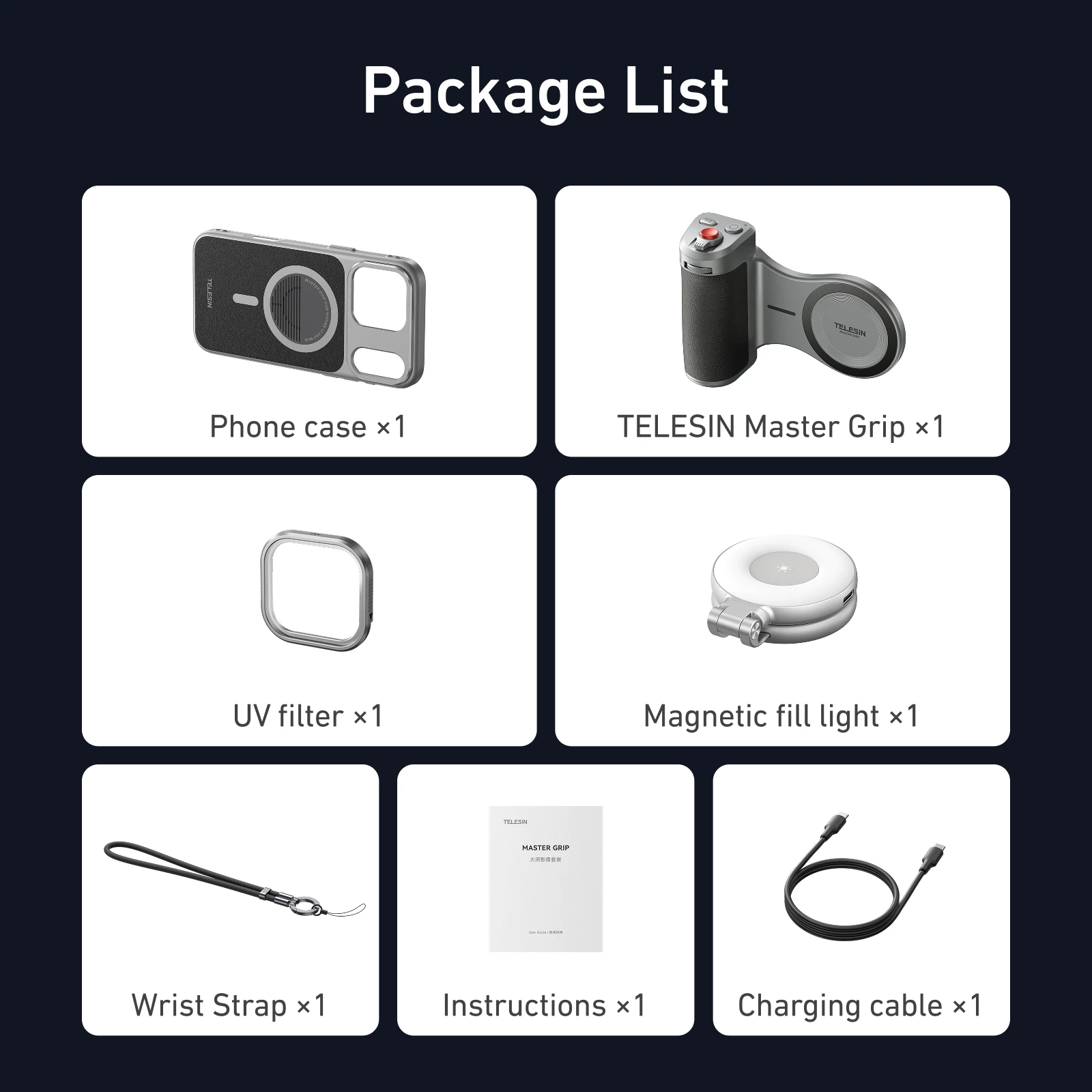 TELESIN Master Grip Kit for iPhone 17 Pro Promax Magnetic Phone Camera - Image 7