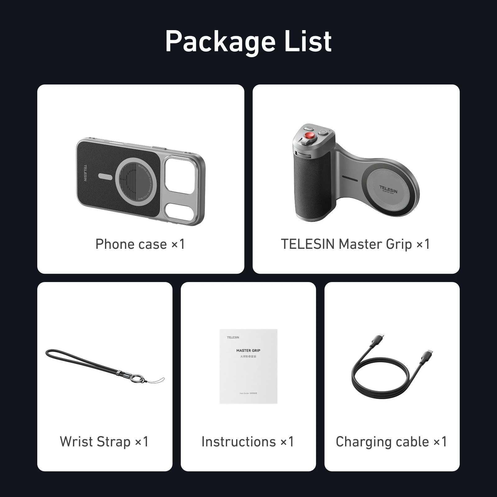 TELESIN Master Grip Kit for iPhone 17 Pro Promax Magnetic Phone Camera - Image 8