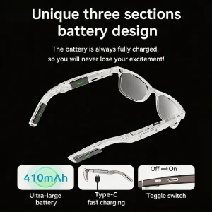 4K Camera Glasses with AI Smart Features And Object Recognition - Thumbnail Image 3