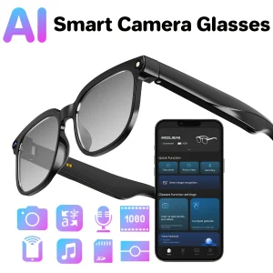 Smart camera glasses, 8-megapixel HD video recording glasses (with audio)