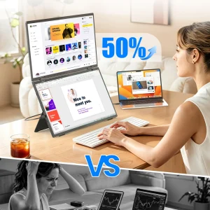 EVICIV 15.6" FHD Triple Portable Dual Monitor & Laptop Screen Extender 1080P - Thumbnail Image 3