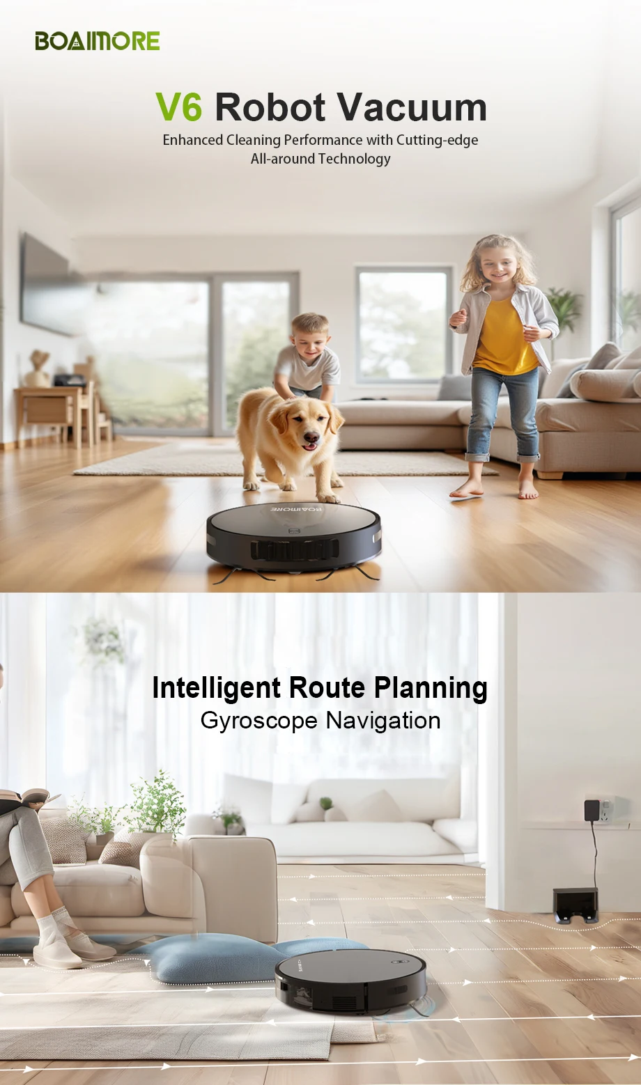 Robot Vacuum Cleaner Combo and Mop 6000PA Strong Suction - Image 7