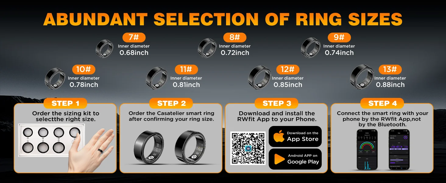 Wearable Smart Ring, Durable Stainless Steel, Lightweight Wireless Bluetooth - Image 9