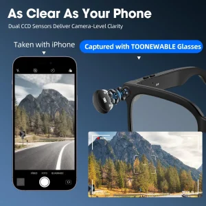 Smart camera glasses, 8-megapixel HD video recording glasses (with audio) - Thumbnail Image 3