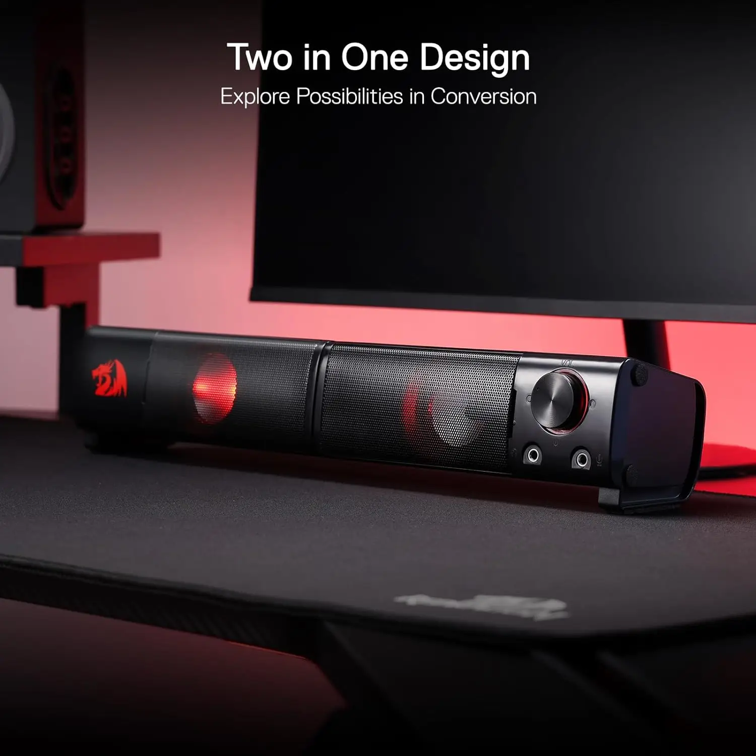 Redragon GS550 PC Gaming Speakers 2.0 Channel Sound Bar - Image 6