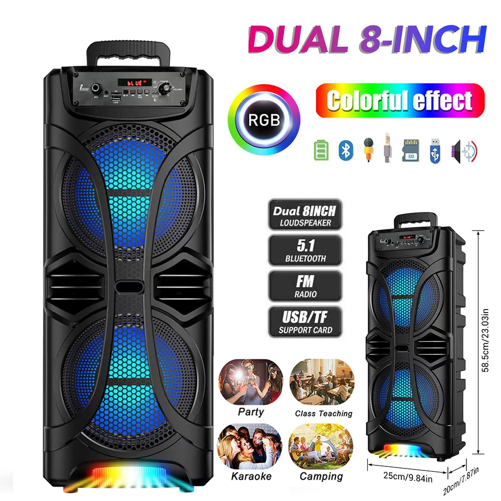 6000W Portable Party Bluetooth Speaker Sound System Rechargeable - Image 1