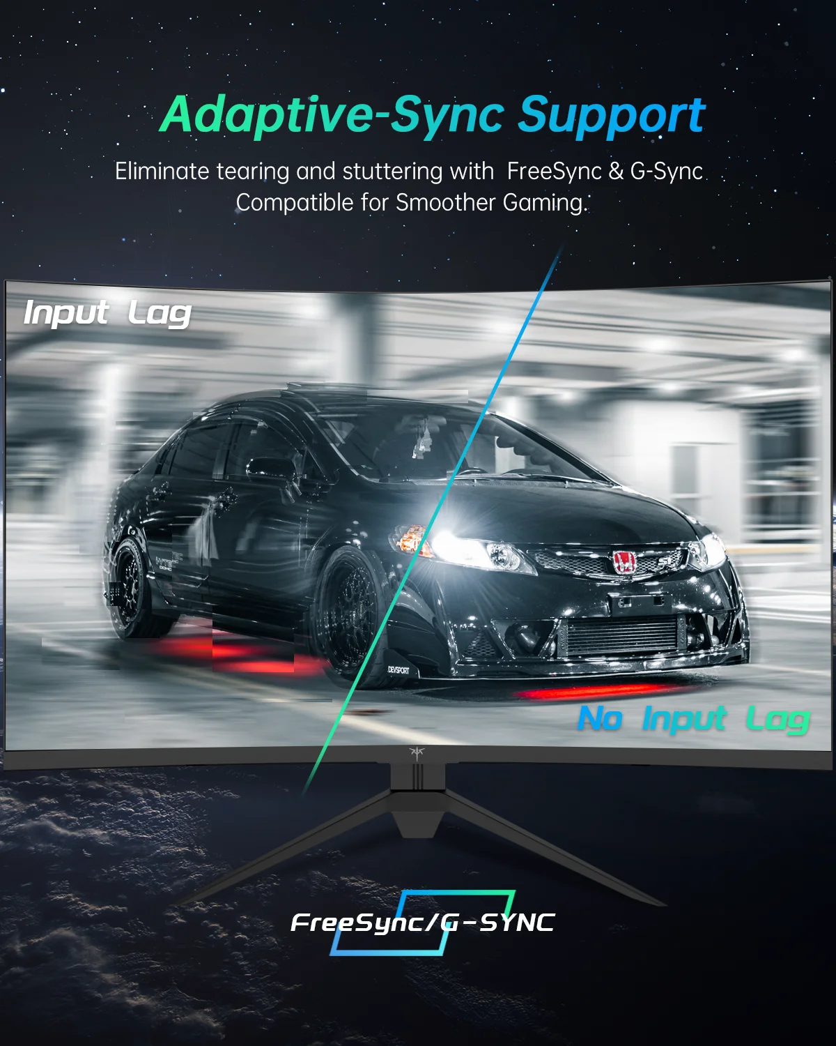 KTC 32 Inch Curved Monitor VA 1500R, 2K QHD 1440P@180Hz - Image 4