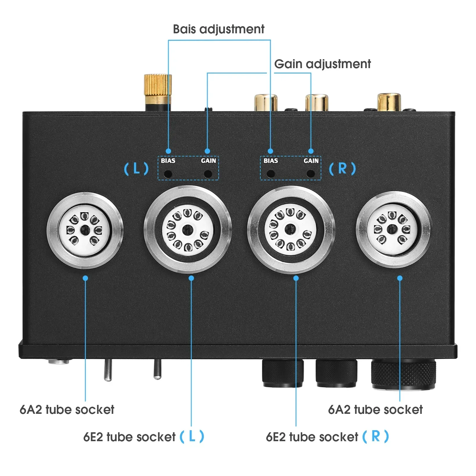 Nobsound T9 Mini 6E2 MM/MC Phono Stage Turntable Preamp HiFi Stereo Audio - Image 4